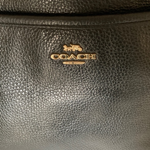 Coach Black Pebbled Leather Shoulder Bag - Picture 2 of 9